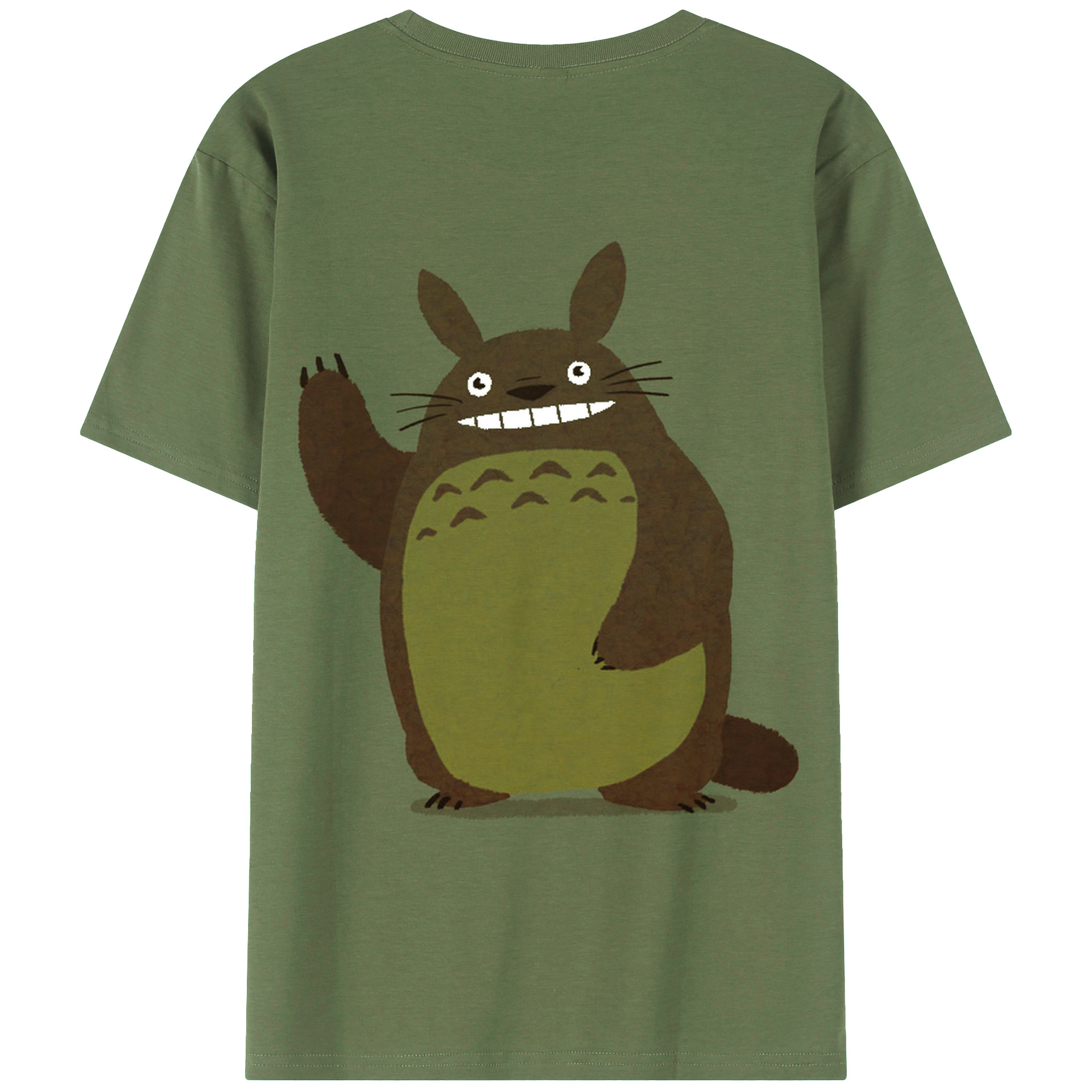（画像用） となりのトトロ 草壁メイ 草壁サツキ My Neighbor Totoro Satsuki Kusakabe Mei Kusakabe 綿100％ メンズ半袖Tシャツ（バックプリント） 通気性